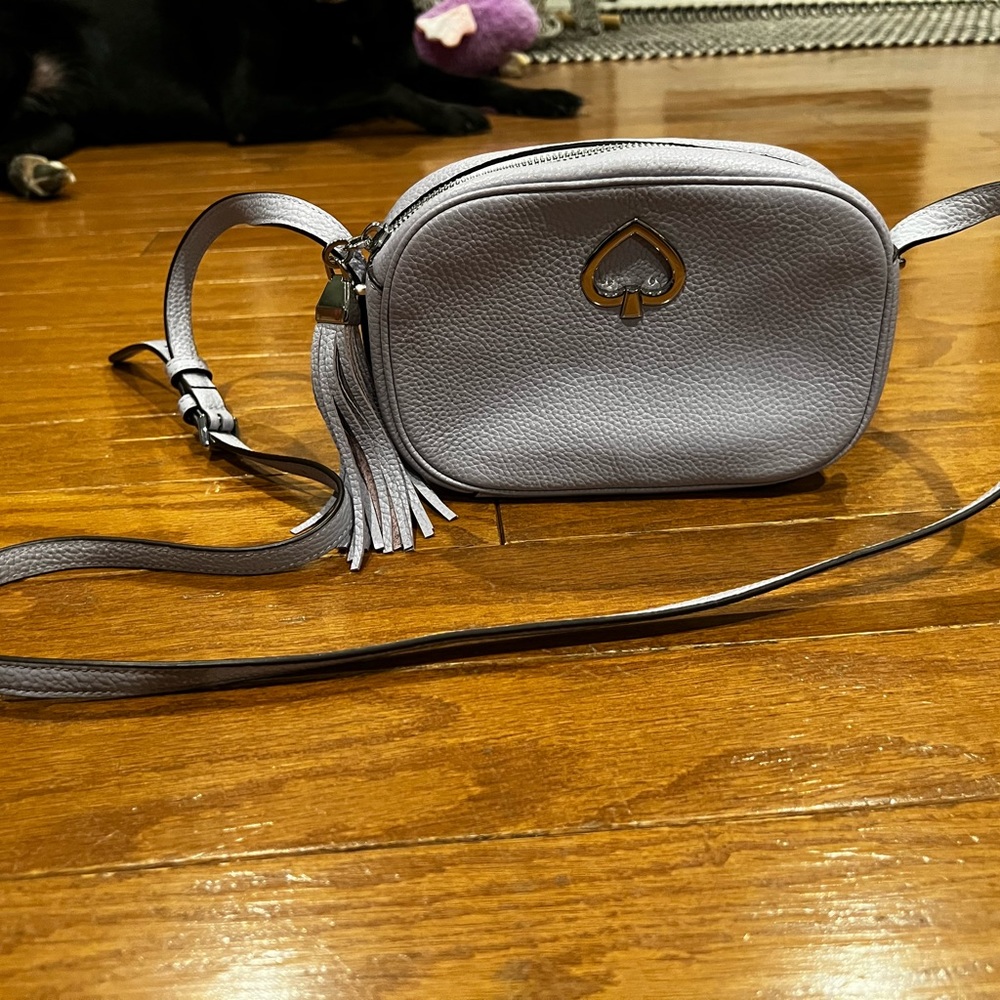 Kate spade lavender crossbody with tassel